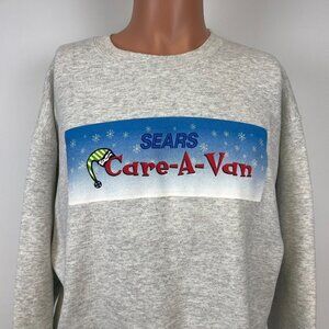 Sears Care A Van For Kids Crewneck Sweatshirt Vtg Y2K Holiday Season Size XL